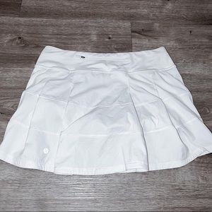Lululemon white pace rival skirt